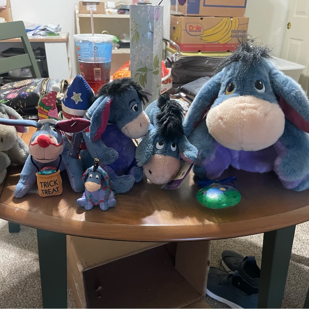 Disney Eeyore Plush Collection - -Also Included Christmas Ornament